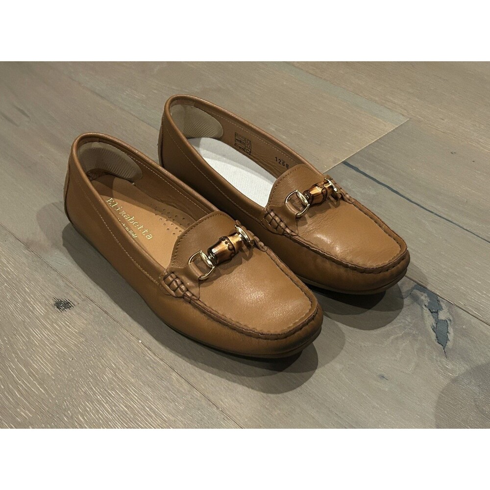 Elizabetta Tan Leather Loafers (Men’s, EU 39)